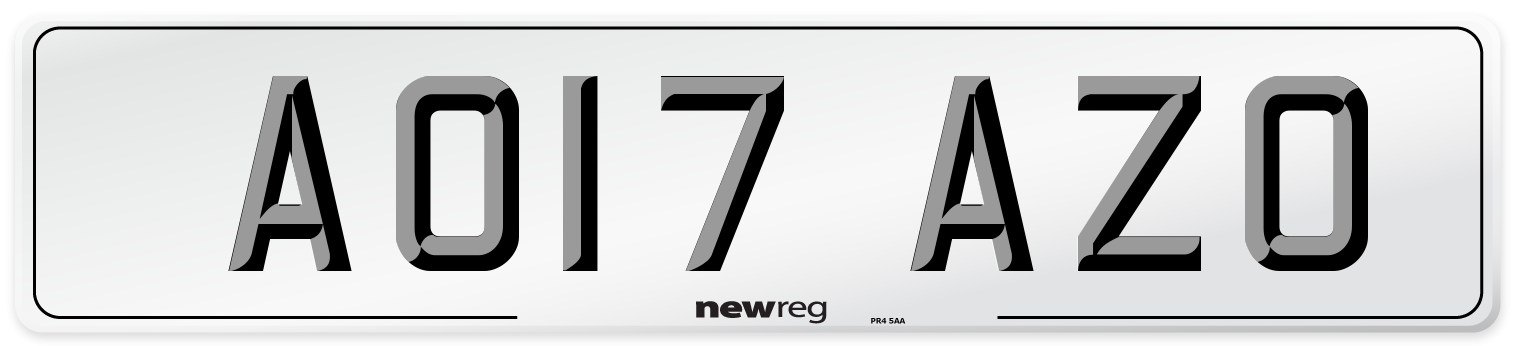 AO17 AZO Number Plate from New Reg